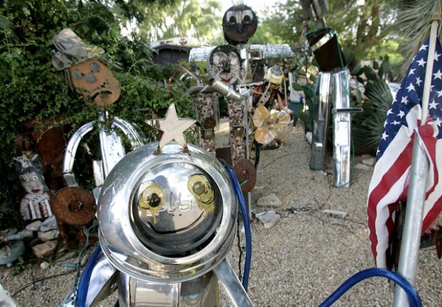 Quirky chrome art reflects 1 man’s vision 