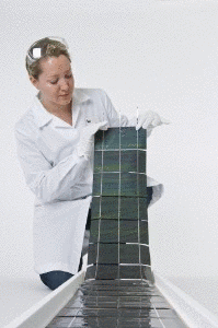 Solar firm touts new panel material  