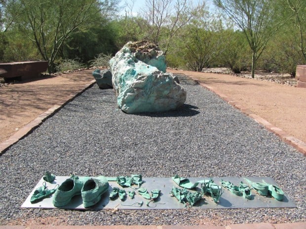 Tucson Oddity: Bronze-shoe artwork steps into spotlight at local park