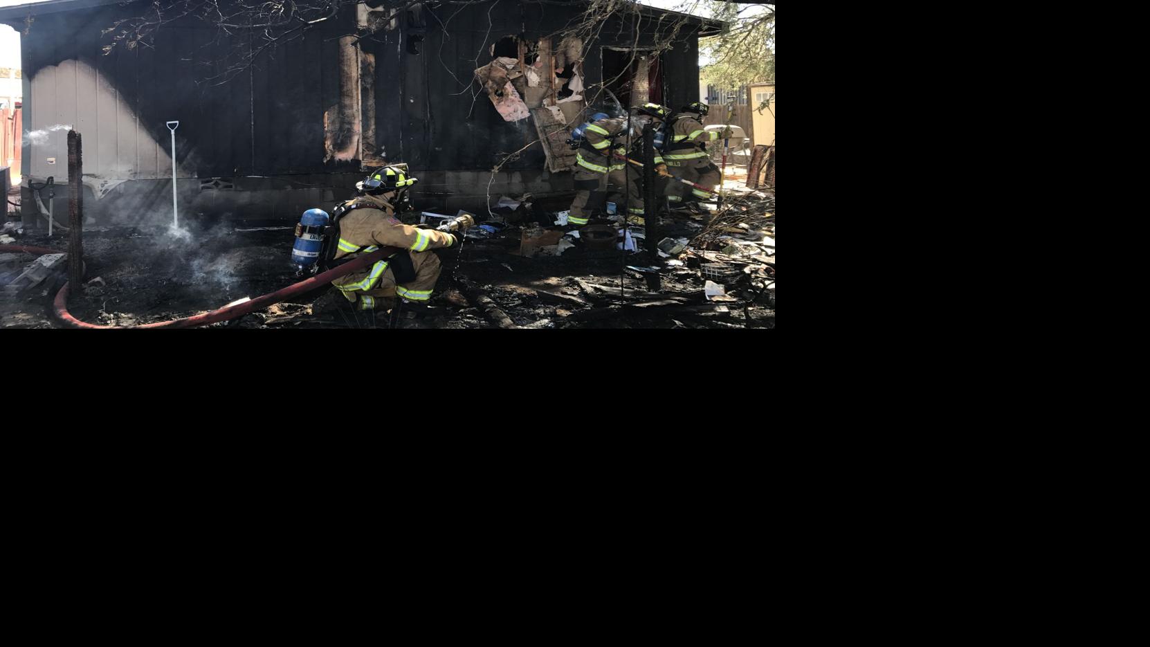 Brush fire spreads to mobile home on Tucson's northwest side | Local ...