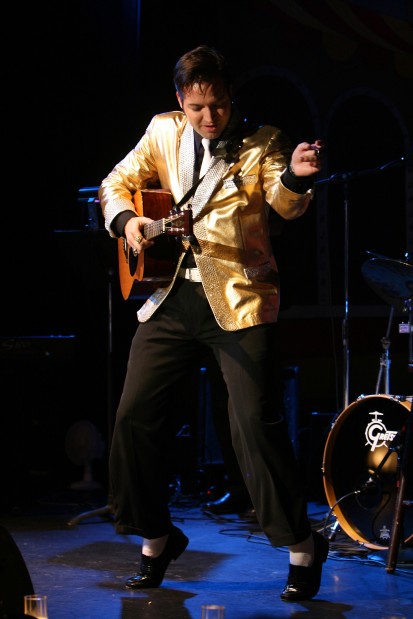 Elvis tribute a hunk, a hunk of burning orchestrated hits   