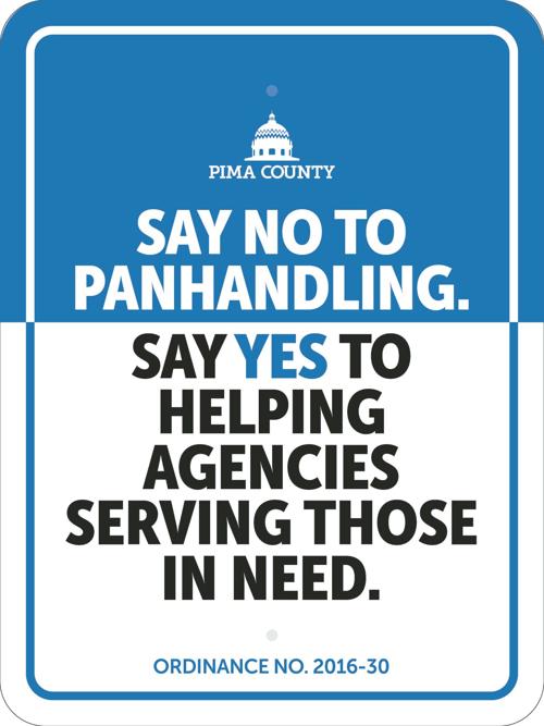 Pima County plans anti-panhandling sign