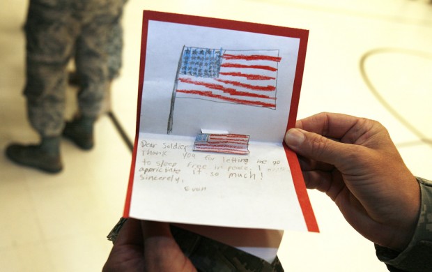 Wilson K-8 students give personal thanks to troops   