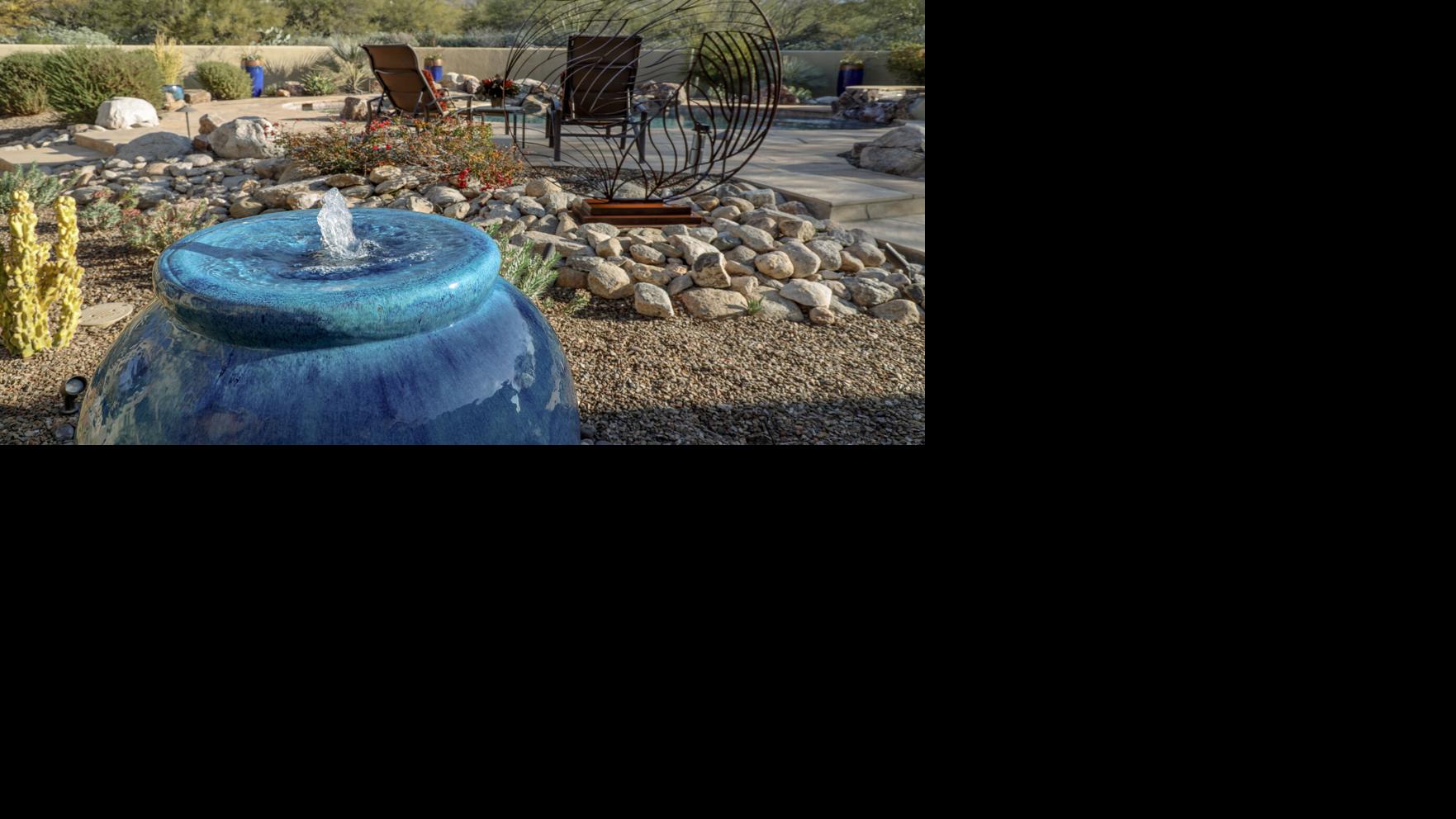 Garden fountains don't have to be water wasters