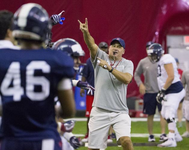 Arizona football Rich Rodriguez cardinals practice