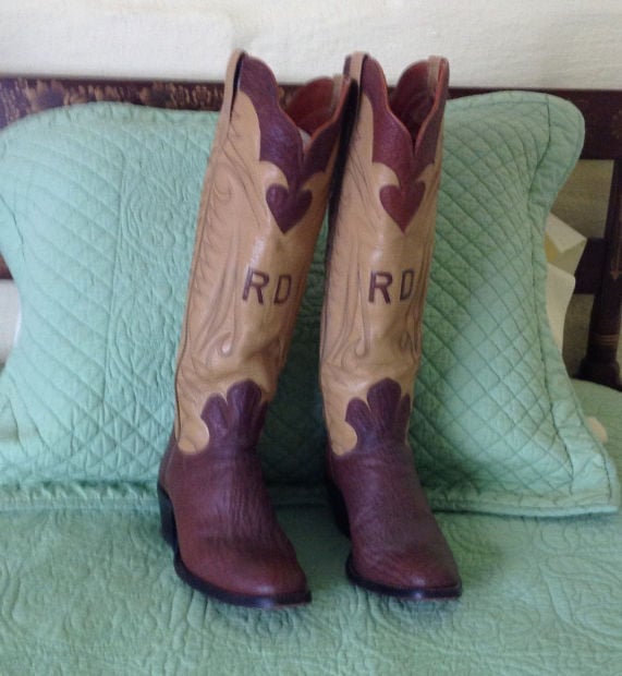 Paul Bond monogrammed cowboy boots 