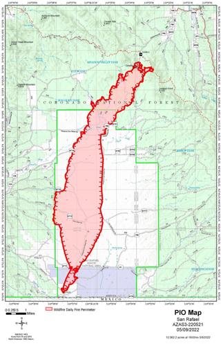San Rafael Fire, map