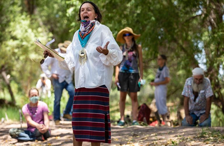 Border Wall, San Pedro River, Protest