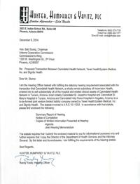 Report on Nov. 12 public hearing about Carondelet ownership change