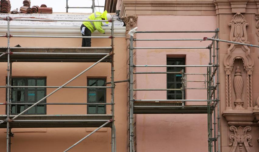 Hue knew? Unearthed original color replacing pink shade of Old Pima County  Courthouse