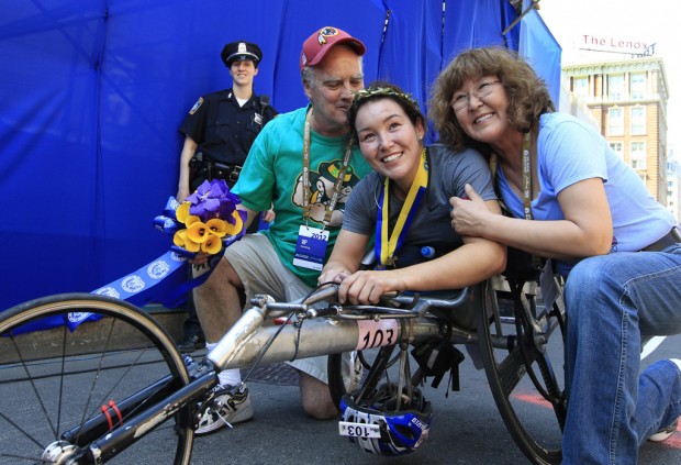 Boston Marathon: Hot wheels on a hot day    