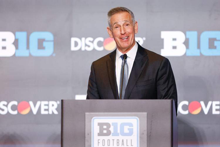 Jul 28, 2026; Chicago, IL, USA; Big Ten Conference Commissioner Tony Petitti speaks during Media Days at Hilton Chicago. Mandatory Credit: Kamil Krzaczynski-Imagn Images