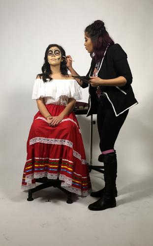 Krystal gets ready for the All Souls Procession