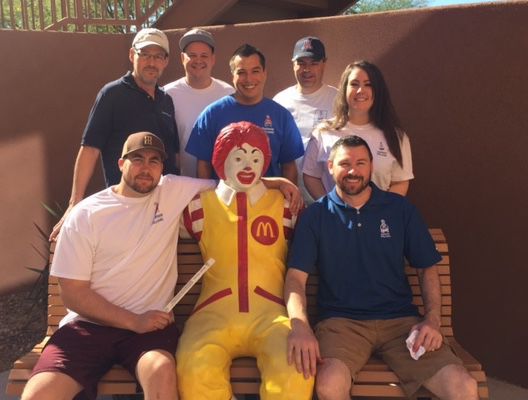 Ronald McDonald House volunteers paint