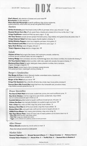 Nox menu