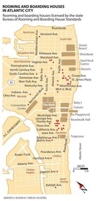 Atlantic City rooming houses 2018 map