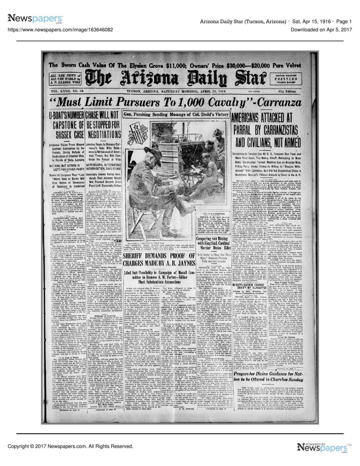 Arizona Daily Star front page April 15, 1916.pdf