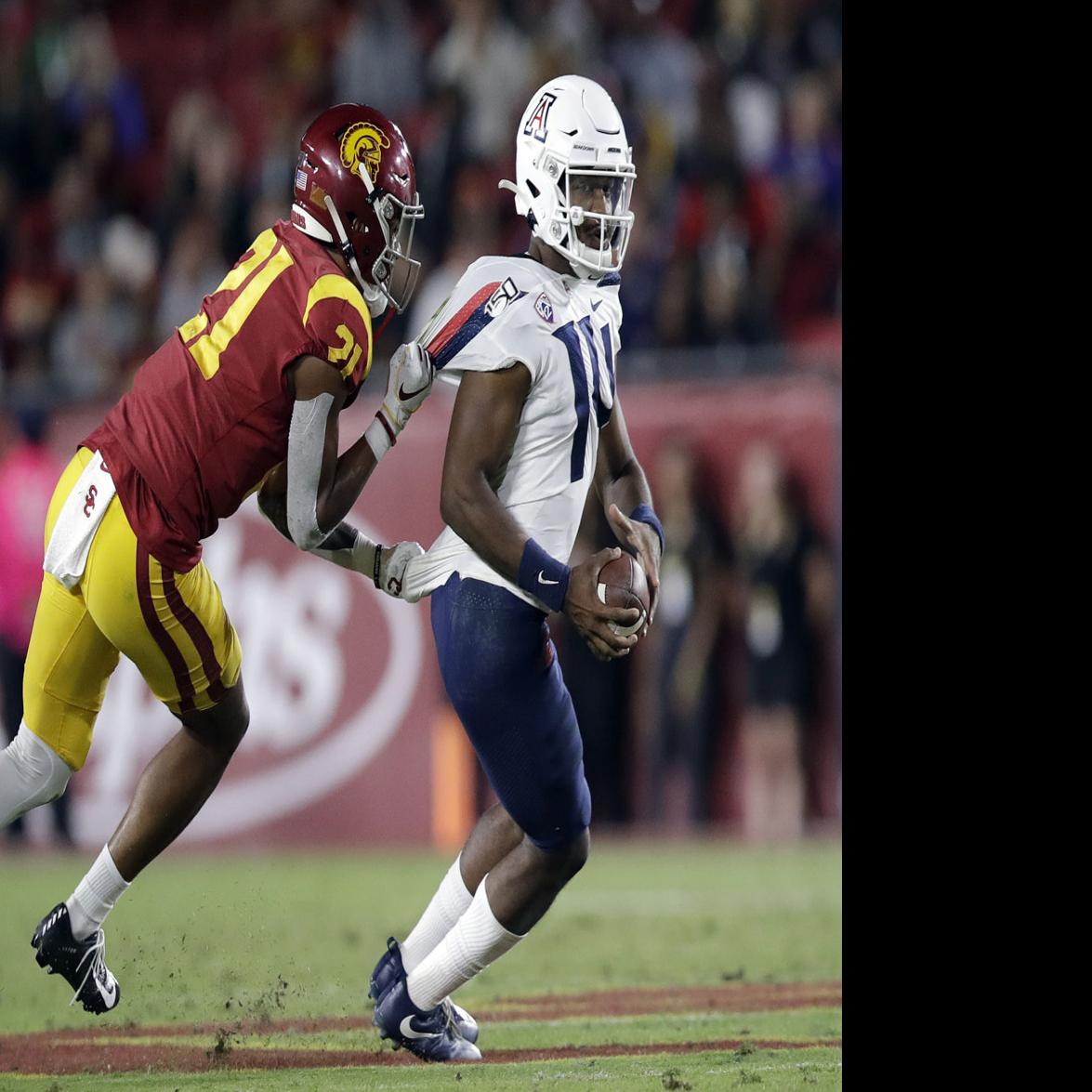Arizona Wildcats Drubbed At Usc Qb Change Not Imminent Sumlin
