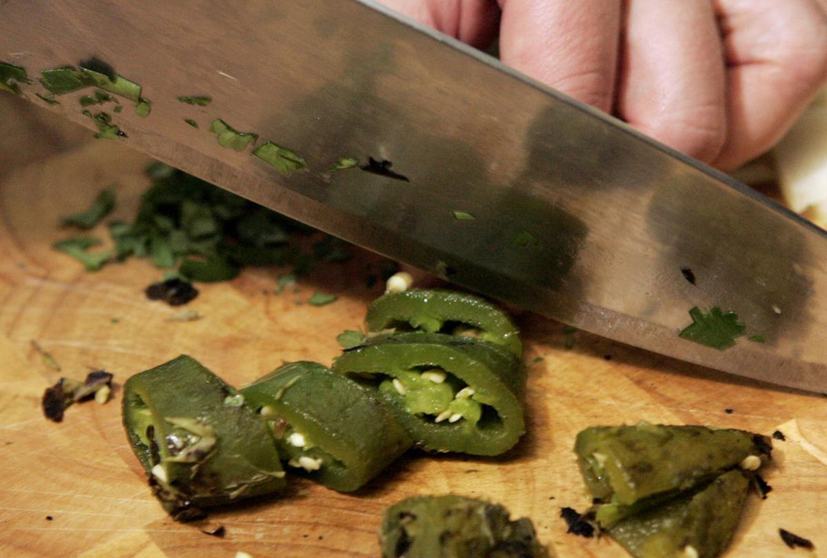 Roasted jalapeños