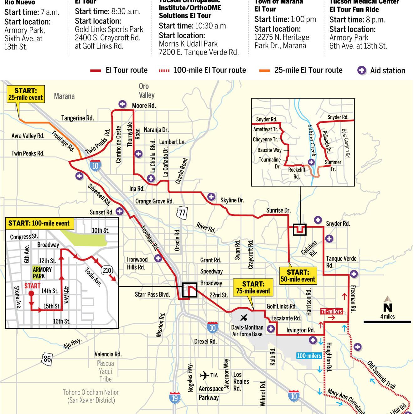 New El Tour de Tucson routes mean different road closures, delays