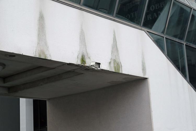 Exterior photos of the vacant Trump Plaza casino