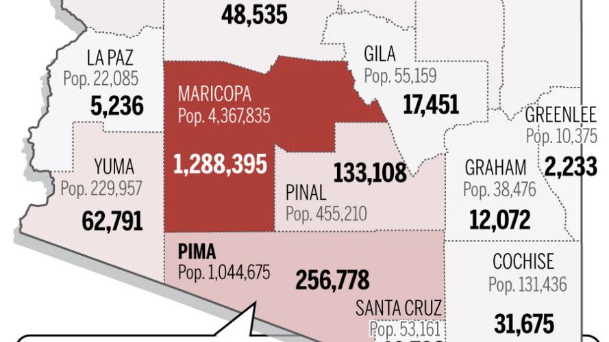 Coronavirus cases in Arizona, mapped by county: May 18
