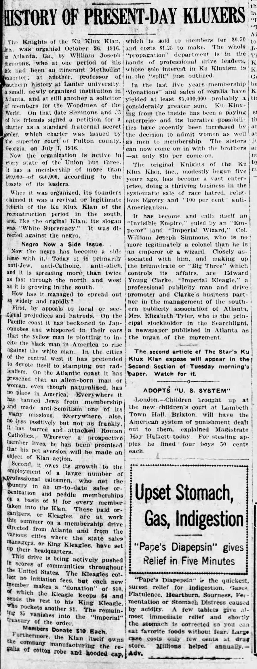 History of present-day Kluxers