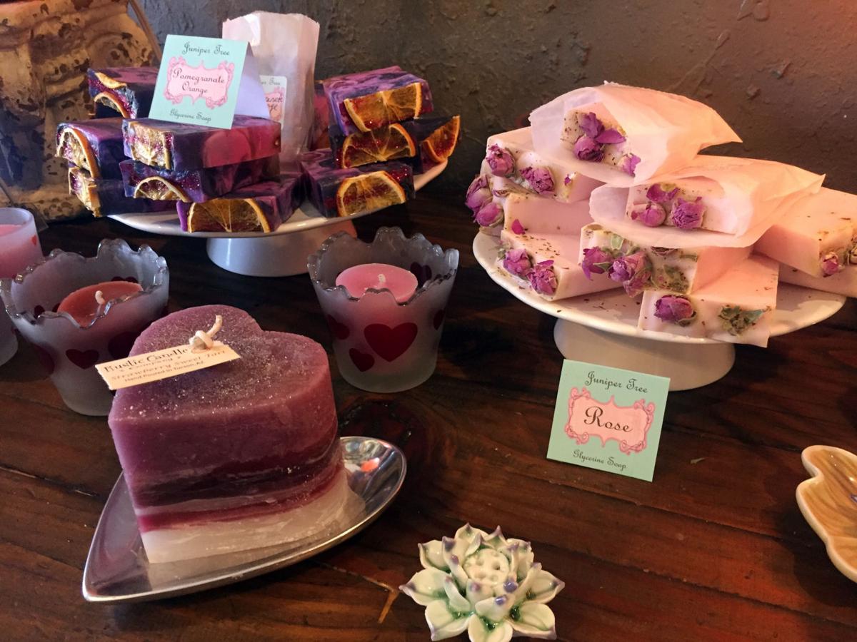 Galentine's Day candles and soaps from the Rustic Candles