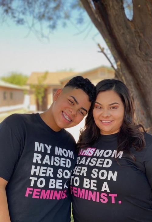 Eddie Barron (with his mom)