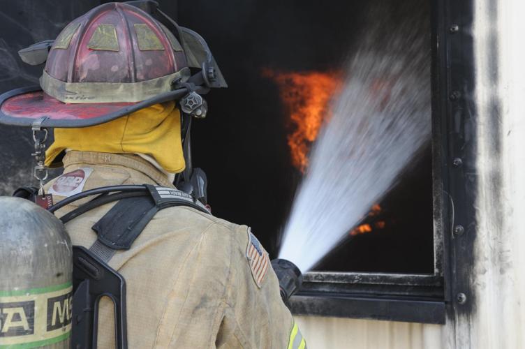 D-M, local firefighters train together