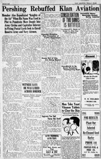 Pershing rebuffed Klan aviation