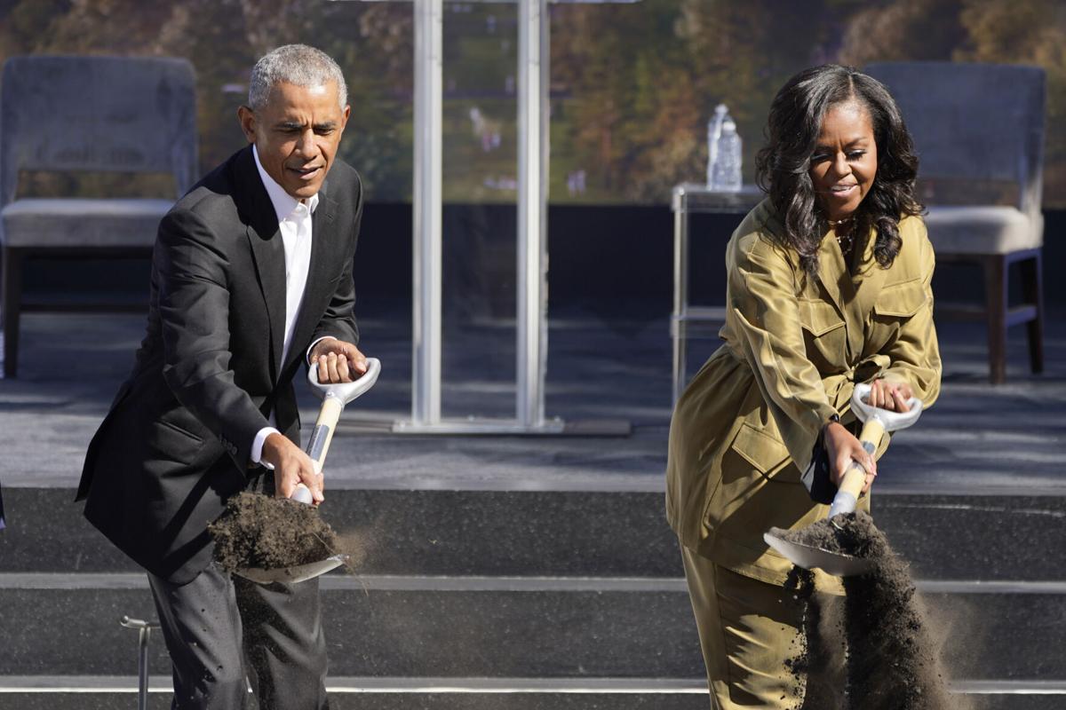 After 5 years, Obamas break ground on presidential library in Chicago