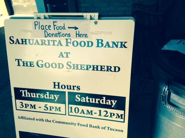 Sahuarita Food Bank sign