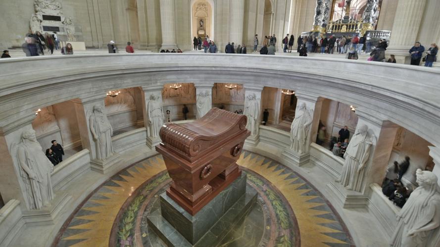 Visitors to Napoleon’s tomb can lean over the railing and bow to the emperor. (Cameron Hewitt, Rick Steves’ Europe)
