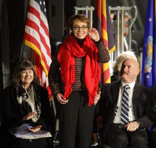 Rep. Gabrielle Giffords attends UA vigil