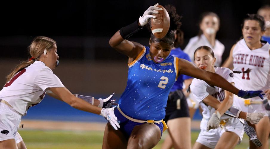 Marana vs Desert Ridge, girls flag football