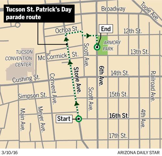 St Patricksday map