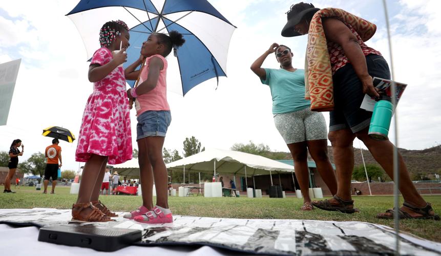 Making friends at Juneteenth celebration