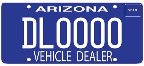 AZ Dealer License Plate