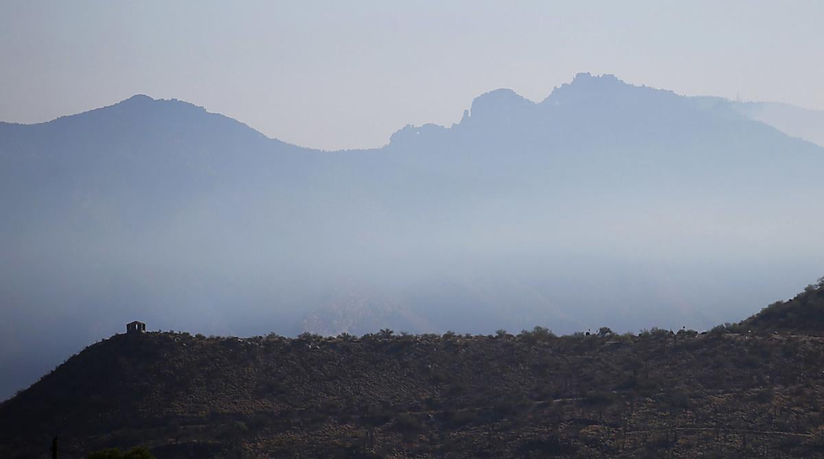 Layer of smoke over Tucson from Bighorn Fire should diminish later today