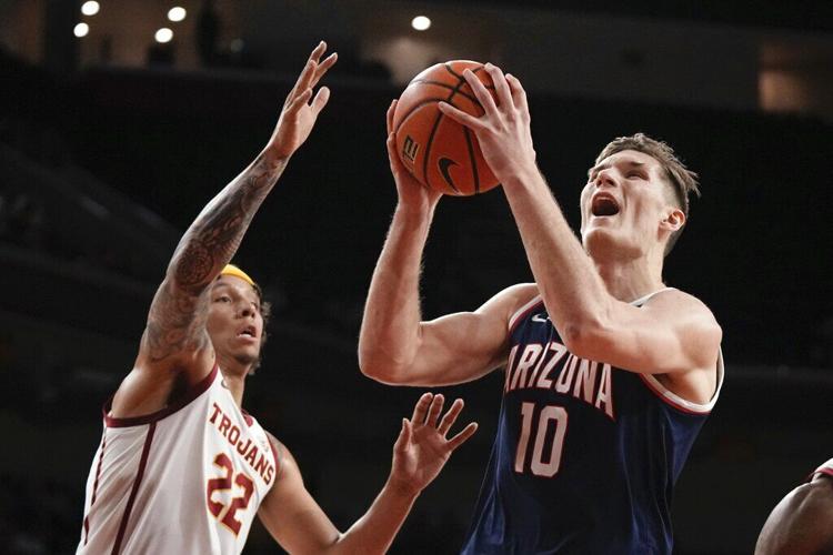 030423-tuc-spt-uabkadvance-p2 | Azuolas Tubelis | Arizona at USC | March 2, 2023