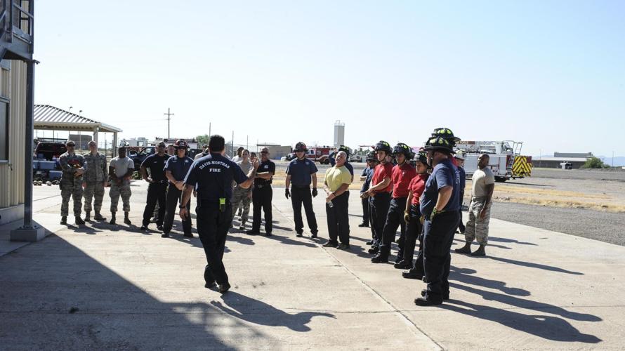 D-M, local firefighters train together