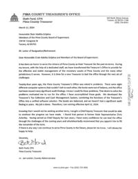 Pima County Treasurer Beth Ford's resignation letter