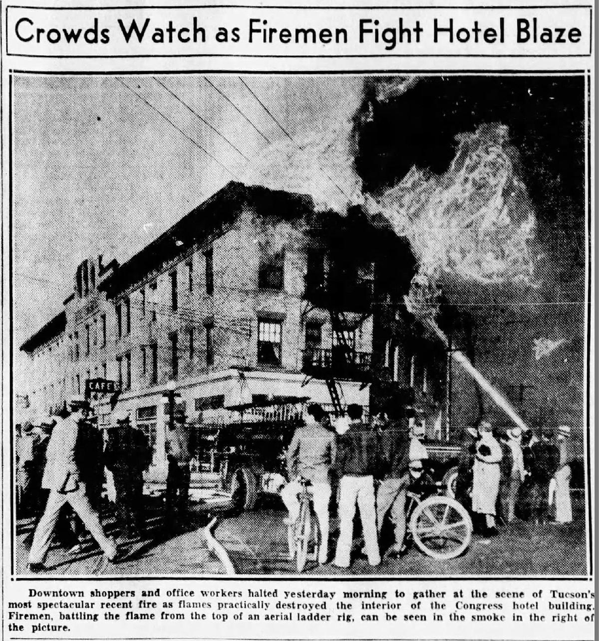 Fire at the Congress Hotel; heroes show their stuff