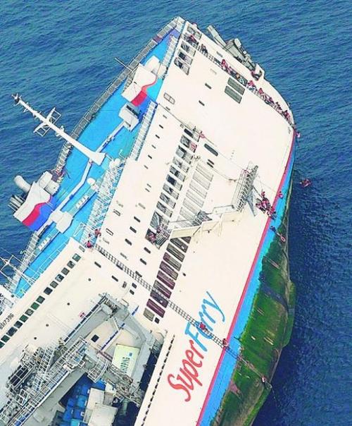 9 are killed, 926 rescued as ferry lists  