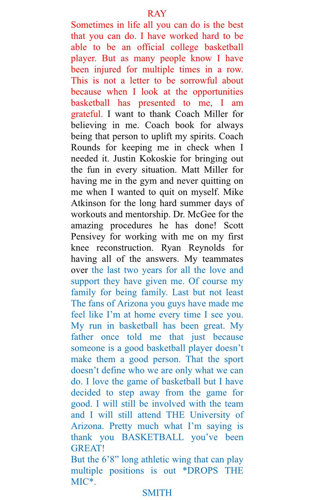 Ray Smith statement on Nov. 3, 2016