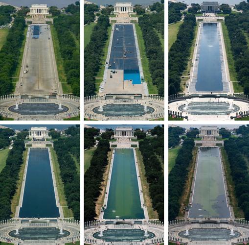 Timeline of the Lincoln Memorial Reflecting Pool renovations, in Washington