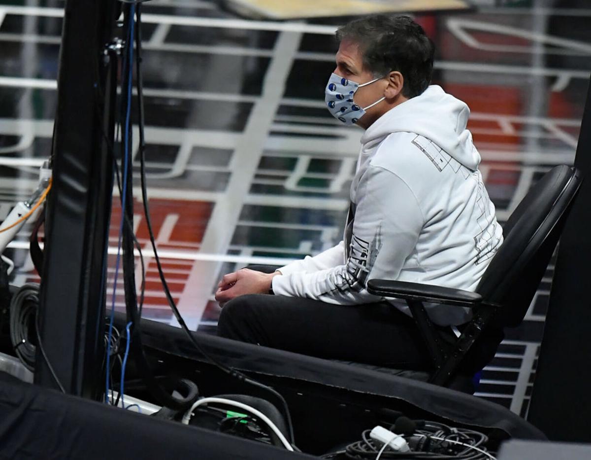 Mark Cuban, owner of the Dallas Mavericks, watches his team play the Los Angeles Clippers at Staples Center on December 27, 2020 in Los Angeles, California.