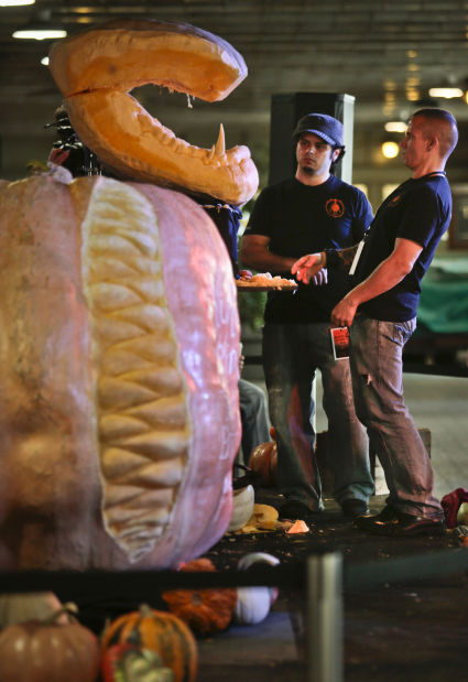 Extreme pumpkin carving creations