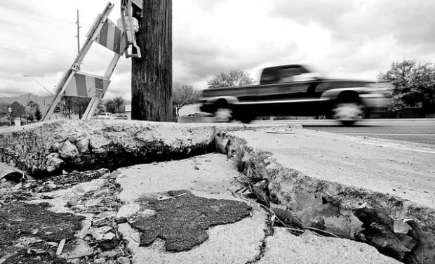 My opinion Debbie Kornmiller : Photo of sidewalk distorted problem  
